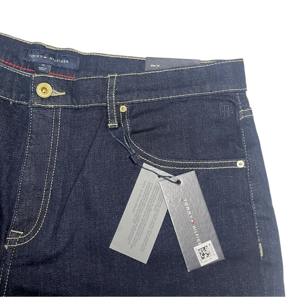 Tommy Hilfiger Dark Denim Jean Shorts Size 14 - Picture 3 of 4